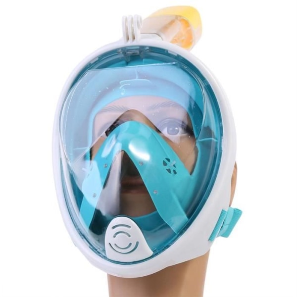 Simglasögon 180° dykmask Snorkelmask för barn med bonusöronproppar (grön S - M för