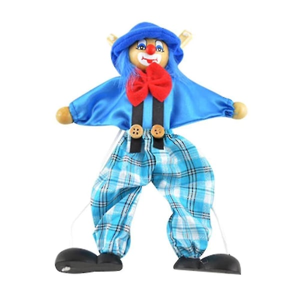 Clown Marionette Pull String Puppet Toy, Pull Stri