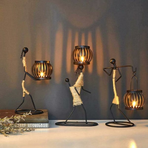 Ljusstake - Middagsställ med levande ljus, Dekorativt