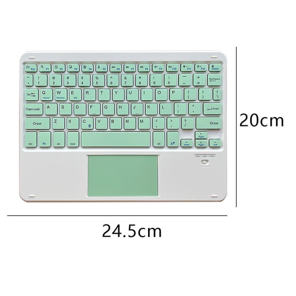 Ultratunt trådlöst Bluetooth tangentbord med pekplatta - Universal Recha light green