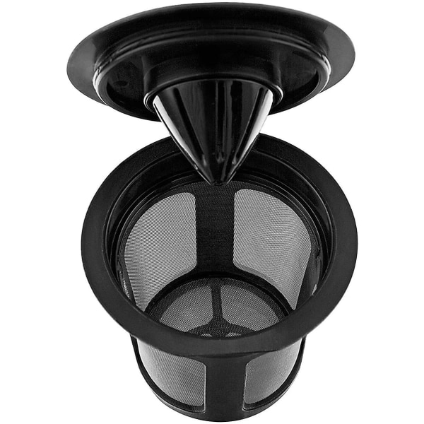 Påfyllningsbar filterkapsel-pack för Keurig K-cup 2.0/1.0 kaffebryggare, svart