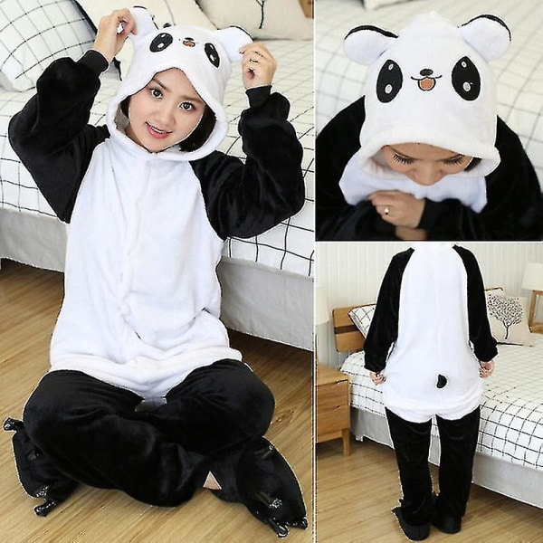 One Piece Animal Plysch Pyjamas Sovkläder Vuxen Kid Treasure Panda 176-185CM