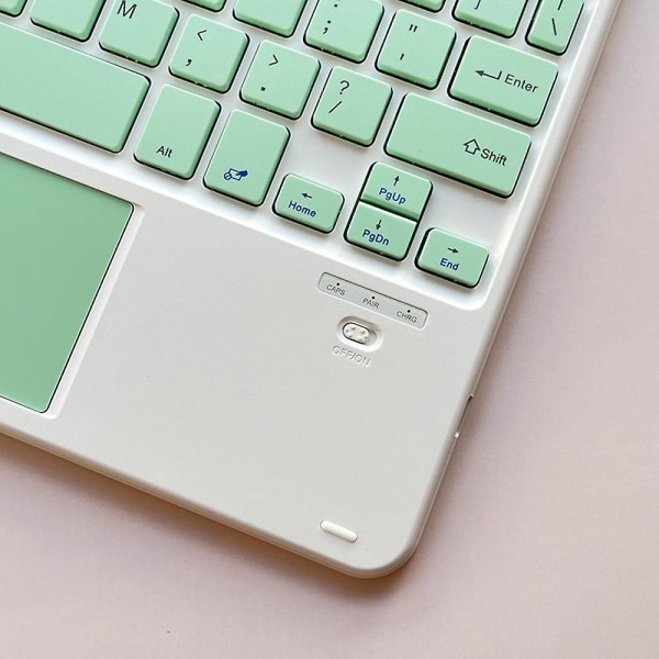 Ultratunt trådlöst Bluetooth tangentbord med pekplatta - Universal Recha light green