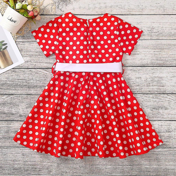 Barn Flickor Vintage Klänning Polka Dot Princess Swing Rockabilly Party Dre M