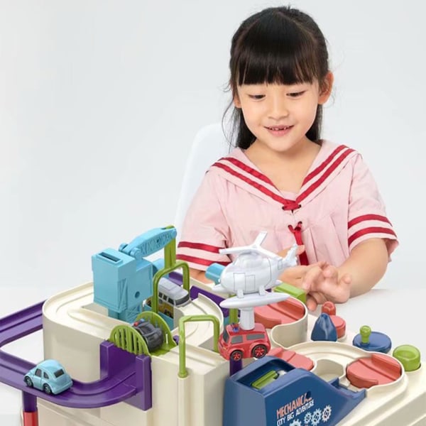 Brain Game Train Toy med 4 bilar för barn - Creati