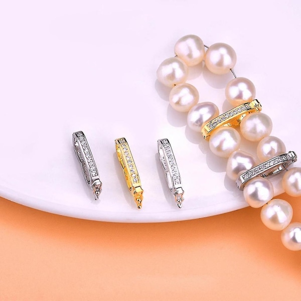 Halsbandsförkortare Utbytbart borglås Pearl Enhancer lås Con Rose gold