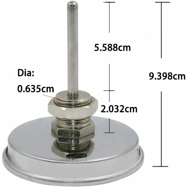 Termometer för kolgrill, ugn, rostfri st