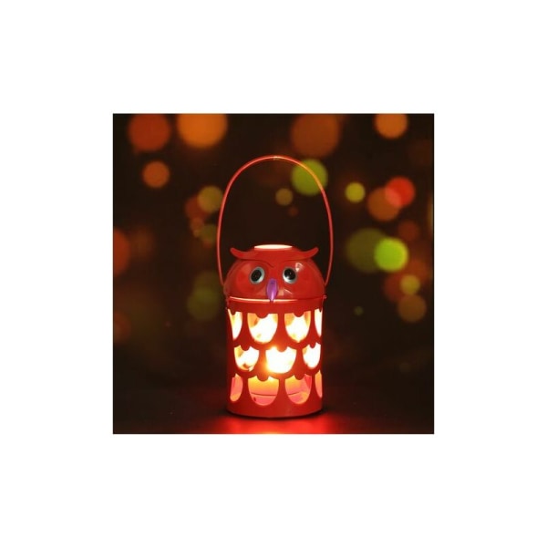 Rose-Ljusstake Adventslampa Uggla, röd
