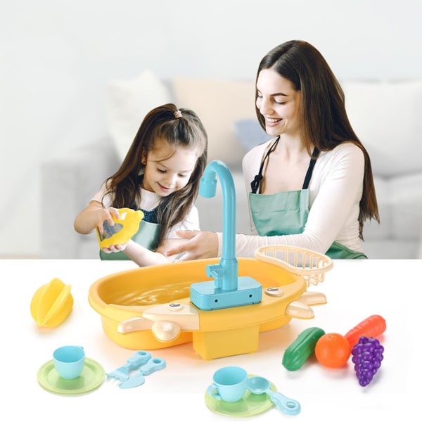 Set för leksaksdiskmaskin för barn, simulering