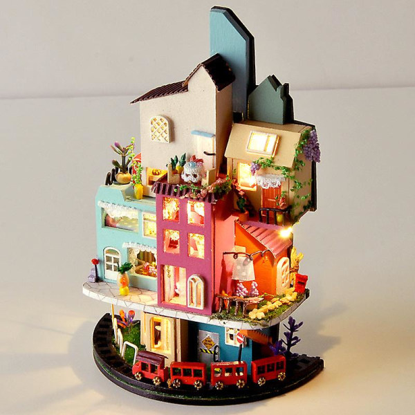 DIY mini godis färg hus julklapp födelsedag