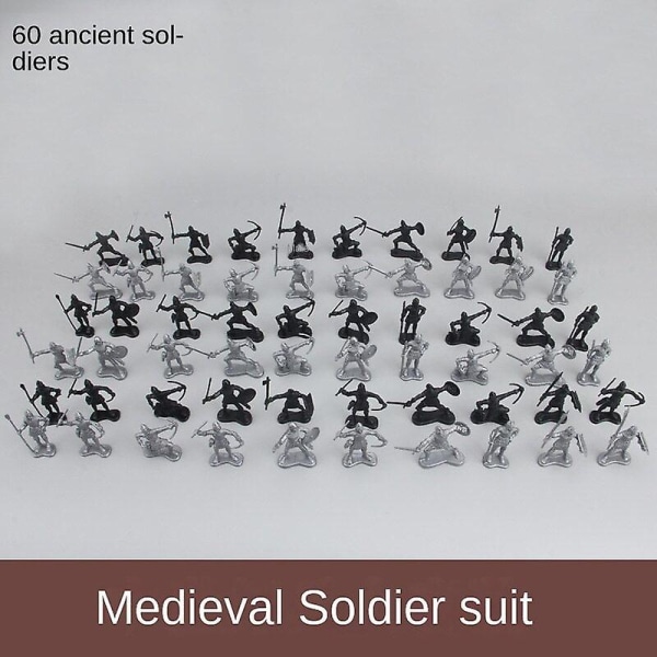 60 st Statisk Forntida Soldat Modell Medeltida Soldie