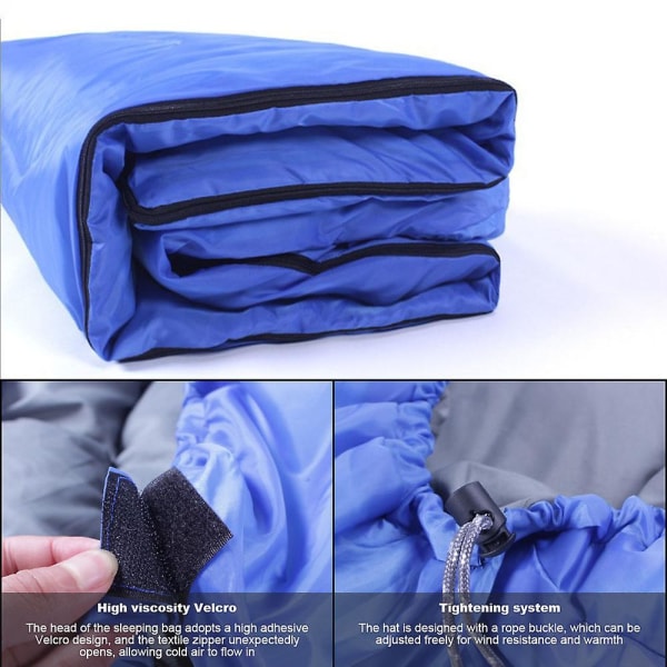 Camping Emergency Sleep Bag Shaggy Andas Slee Blue 1.8kg