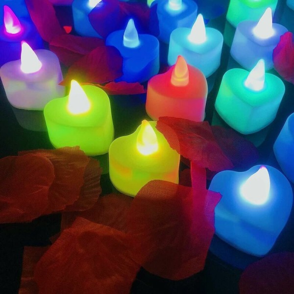 24 delar LED kärleksljus Elektriska flimrande Fla