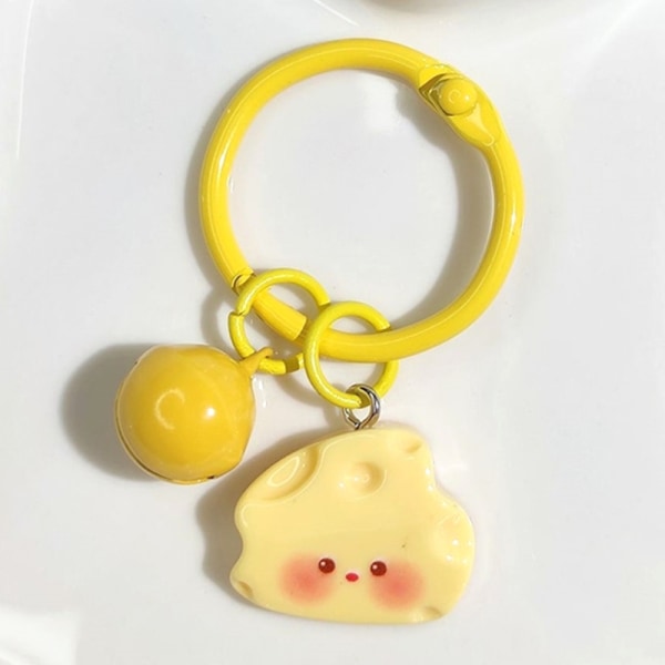 Cartoon Cheese Key Chain Duck Cheese Pendant Keyring Bag Charm B