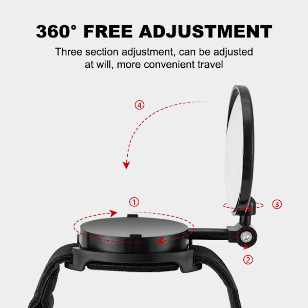 Vikbar cykel handledsspegel 360° vridbar cykel handled bak