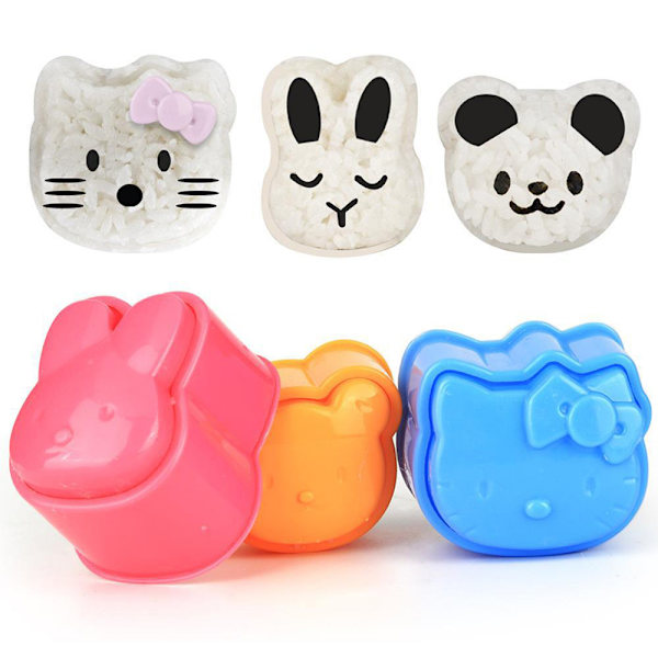 3 st/ set Mould Sushi Roll Maker Köksredskap Bento B 3pcs