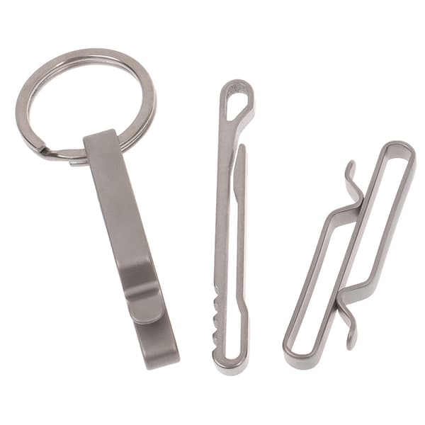 Vandring Titanium Alloy Spänne Ribbon Ending Spännen Bältesklämma Qu A