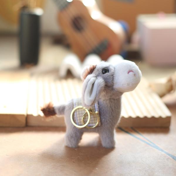 e Creative Stopped Little Donkey Doll e Animal Soft Plysh Toy F Gray