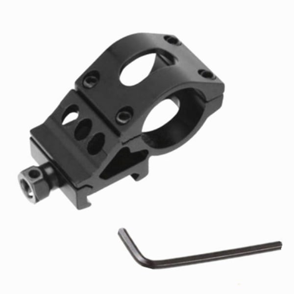 Taktisk 25,4 mm Quick Release Offset Ficklampa Scope Mount Hun Black