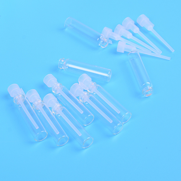 10/50 st mini 1ml glasflaska tom laboratorieflaska parfym li Fifty