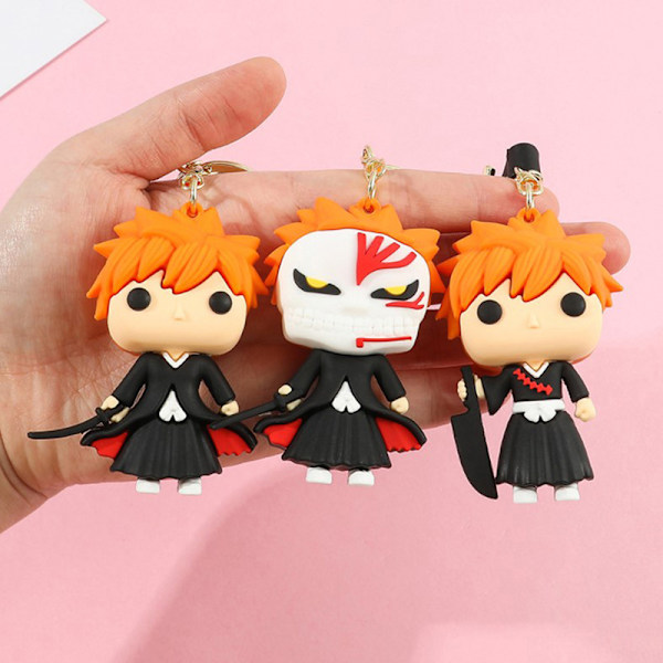 1st Japan Anime BLEACH Figur Kurosaki Ichigo PVC modell Keychai 1