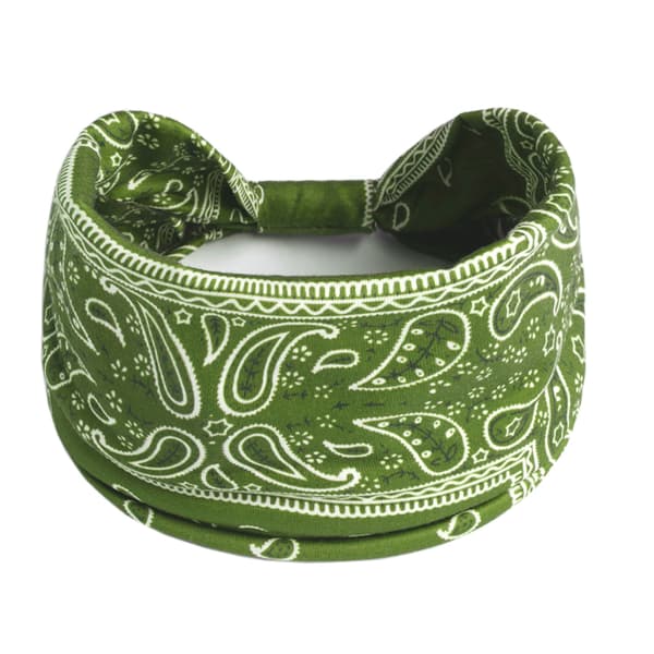 Boho Knot Turbans Yoga Elastic Head Wrap Printed Pannband White