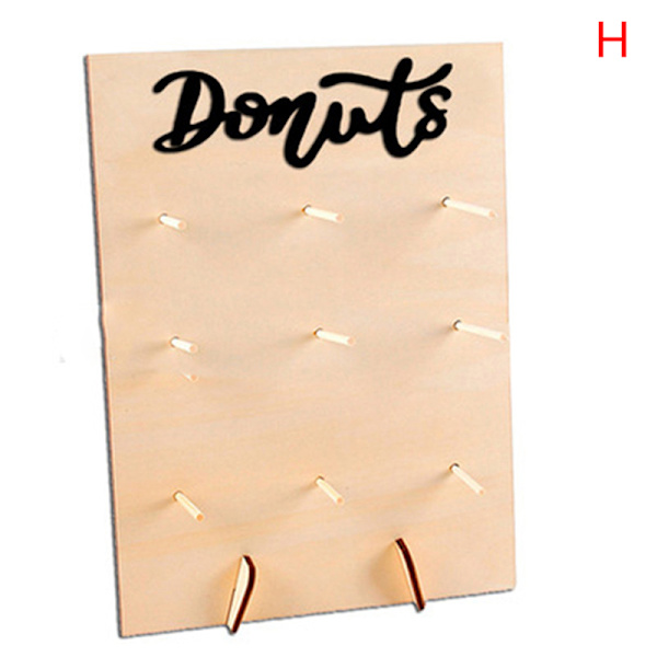WoodenWall Håller Donut Boards Stand Hängande DonutsBord Bröllop H
