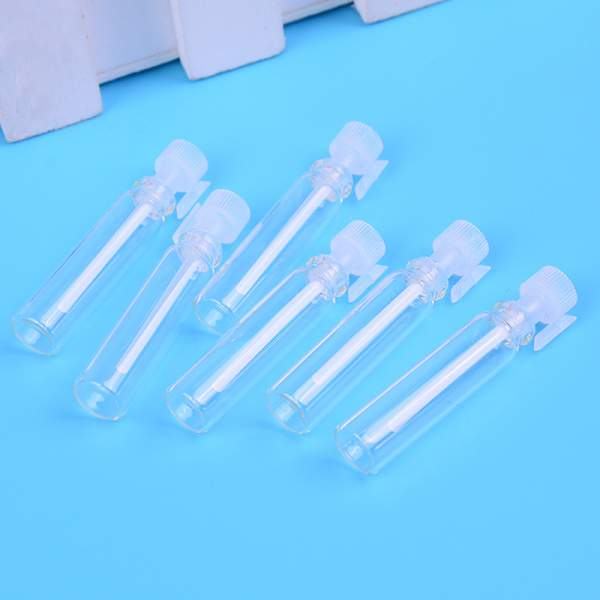 10/50 st mini 1ml glasflaska tom laboratorieflaska parfym li Fifty