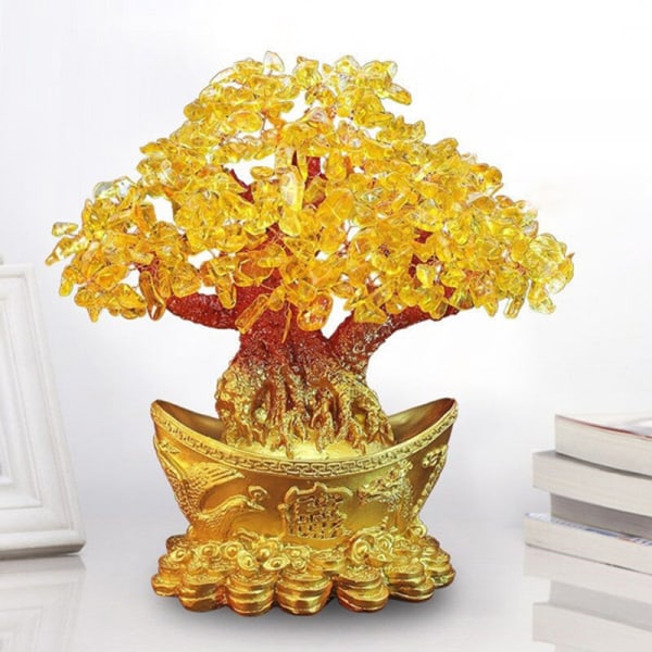 Yuanbao Tree Fortune Tree Ornament Rikedom Gold Ingot Tree Pengar