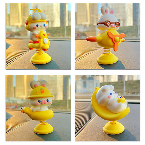 Anime e Animal Shaking Head Spring Toys Bilinredningstillbehör D