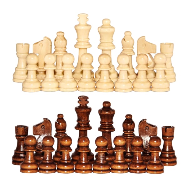 32st/ set 2,2 tums schackpjäser i trä Spel schackunderhållning