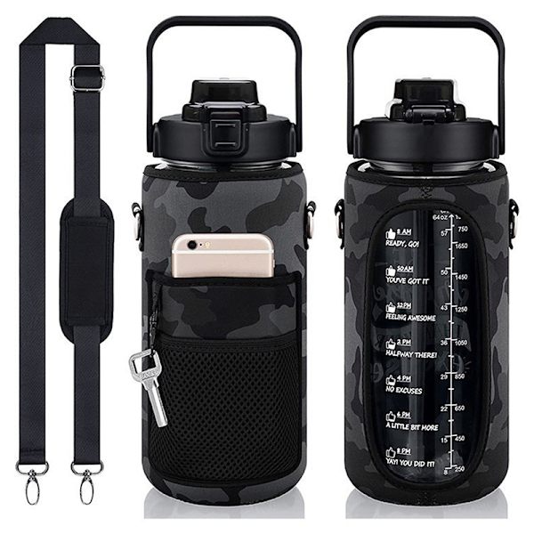 Halv gallon vattenflaska case fodral Sport vattenflaska påse C