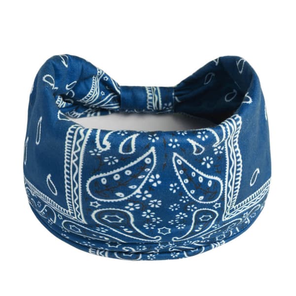 Boho Knot Turbans Yoga Elastic Head Wrap Printed Pannband Pink