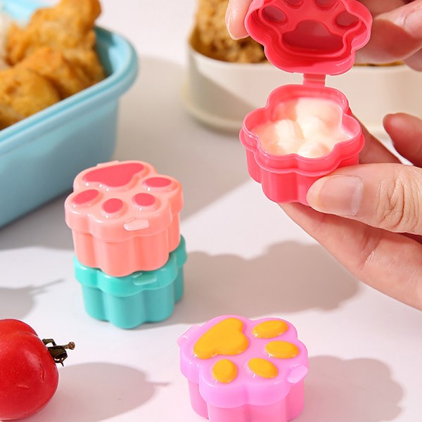 1st Minisåsflaska Cat Paw Ketchup Senapsbehållare Läckagepr Pink