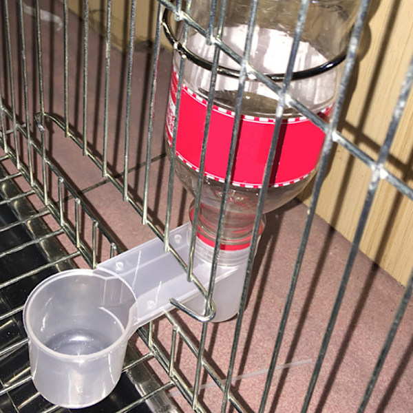 1 st Plast Pet Bird Drinker Feeder Vattenflaska Cup för Chick