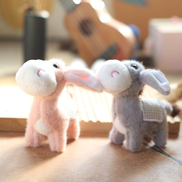 e Creative Stopped Little Donkey Doll e Animal Soft Plysh Toy F Gray