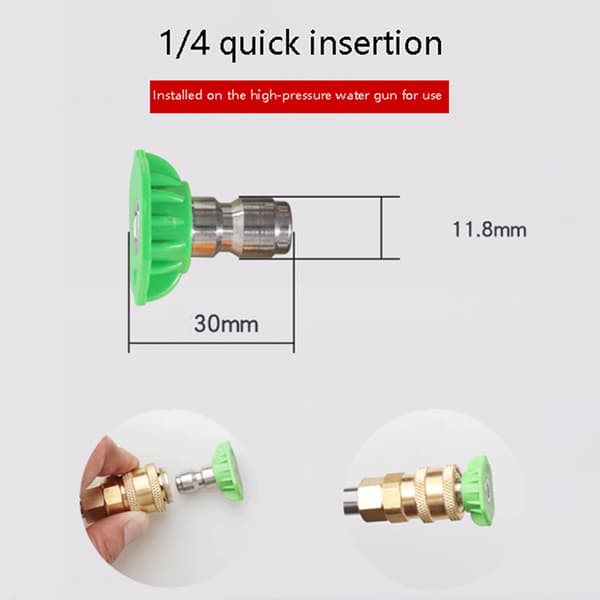 1/4" Quick Connect Rotary Coupler Justerbar Adapter med 5 Spr A7