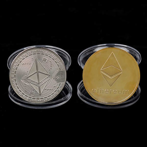 Creative Ethereum Coin Ethereum Art Collection Fysiskt minnesmärke Silver