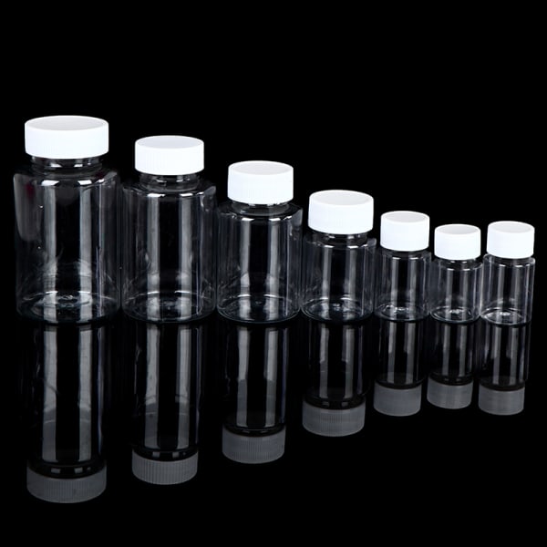 15 ml/20 ml/30 ml/100 ml PET-plast klara tomma förseglingsflaskor fasta 200