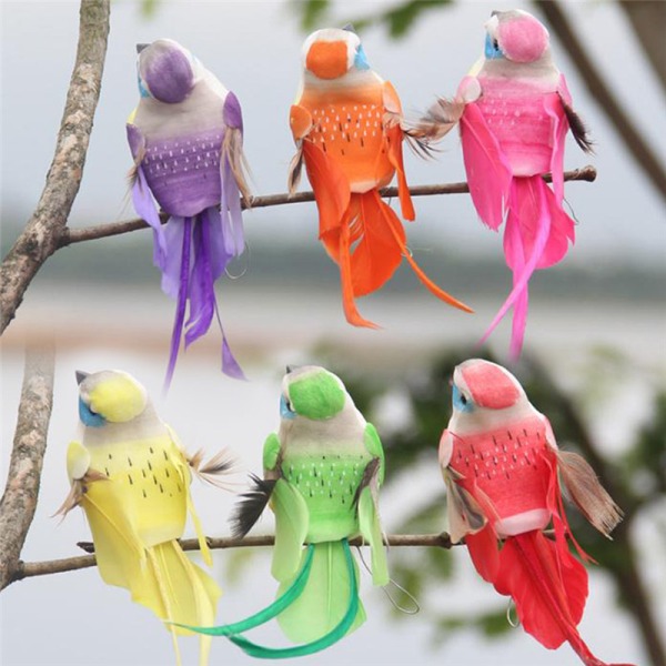 1 st DIY mini hantverksfåglar konstgjorda fågelfjäderskumsimulering