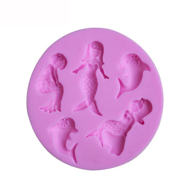 sjöjungfru silikonfondant mould form choklad b