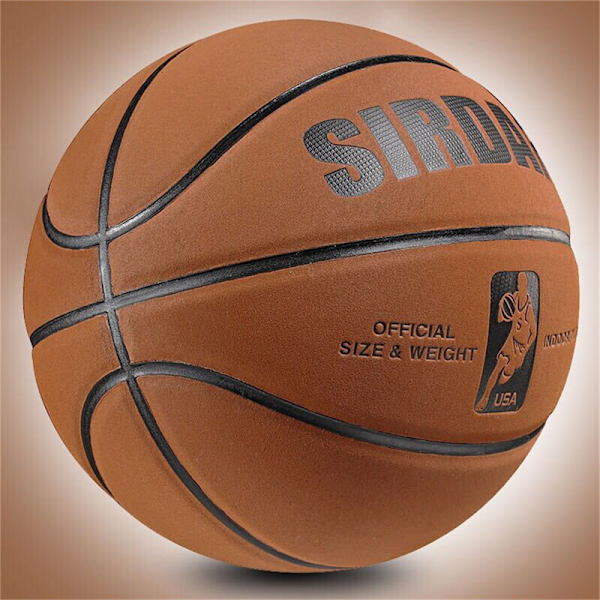 Mjuk basket i mikrofiber storlek 7 Slitstark Anti-Slip Outd Brown