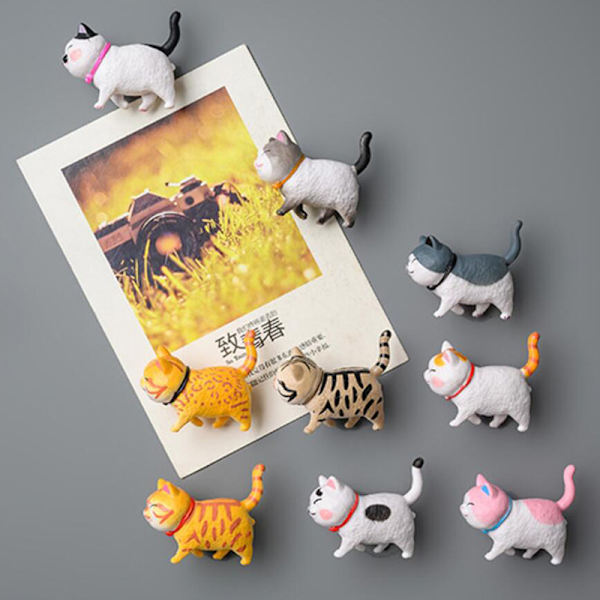Creative 3D Mask Cat Kylskåpsmagneter Office Magnet Paste H A
