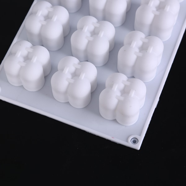 Mini Cube Aromaterapi Ljus Form DIY Form wit B