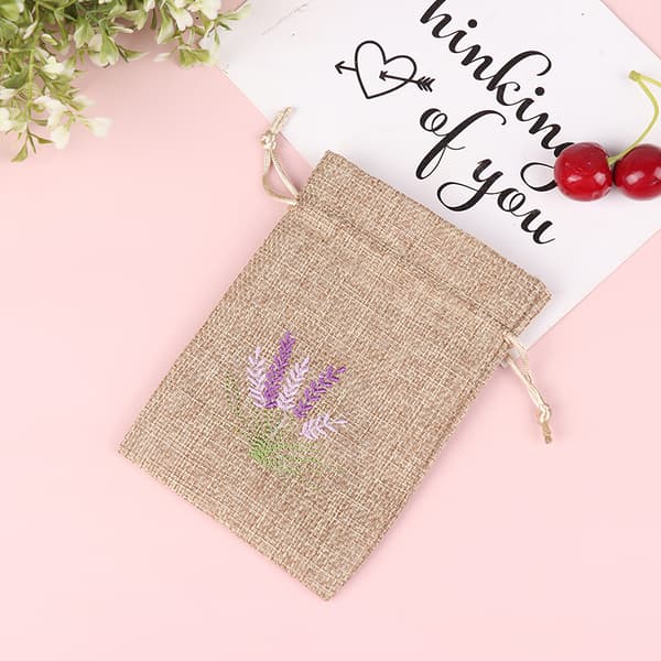 1st lavendelpåsar Torrblommaarompåsar Broderi lavendel Brown