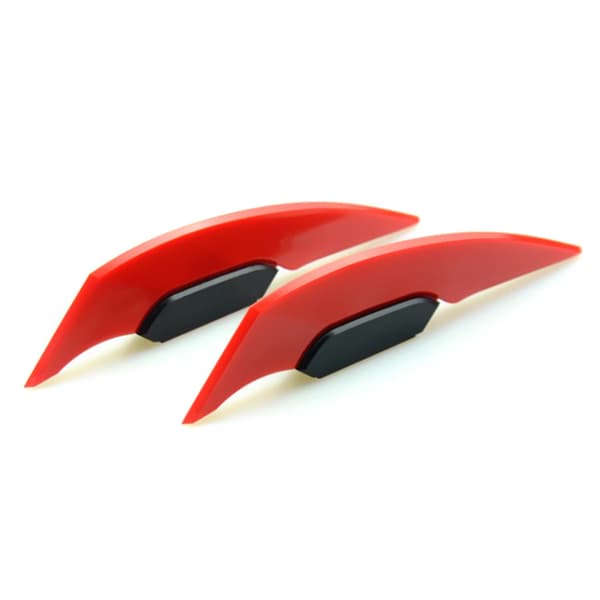 1Par Universal Motorcykel Winglet Aerodynamisk Spoiler Dynamic Black