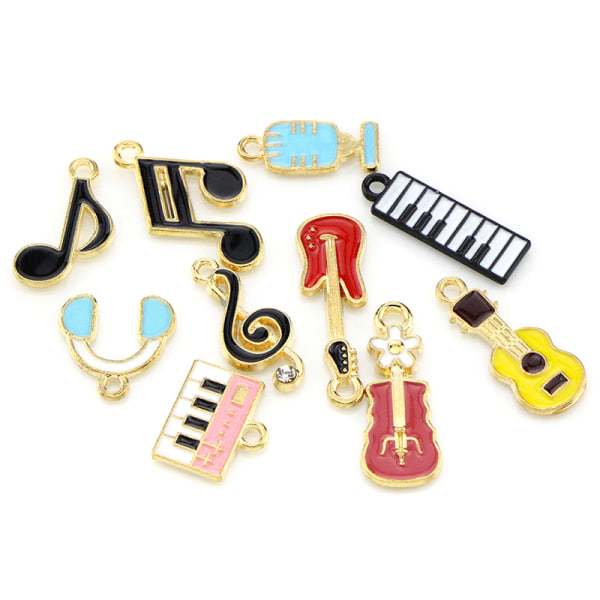 10 st/ set Music Note Charms Hänge DIY Armband Halsband Makin 1set/10pcs