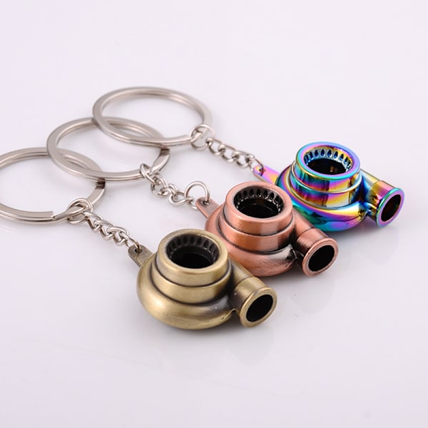 Mini Turbo Turbo Nyckelring Spinning Turbin Nyckelring colorful
