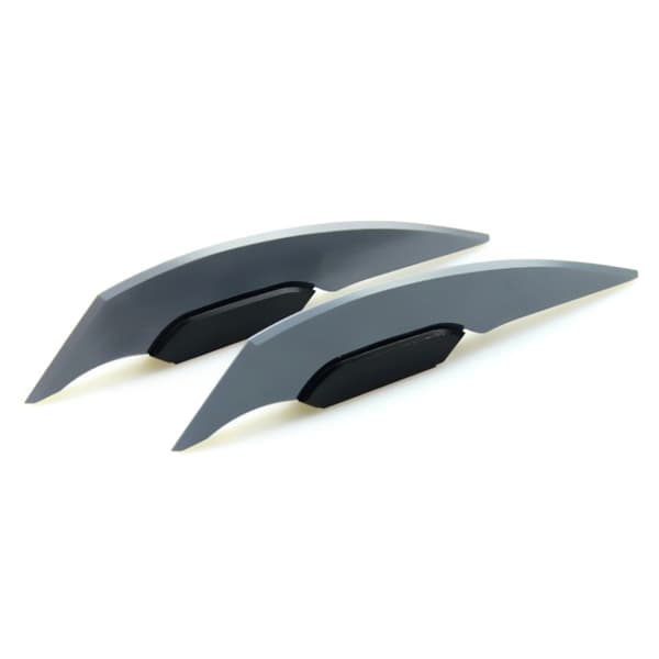1Par Universal Motorcykel Winglet Aerodynamisk Spoiler Dynamic Gray