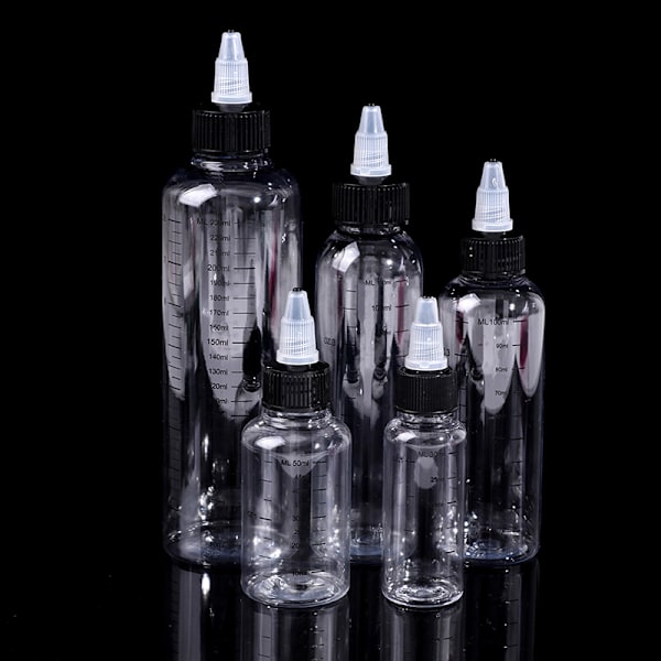 30ml-250ml Plast PET vätskekapacitet Dropper Flaskor Pigment 100ml